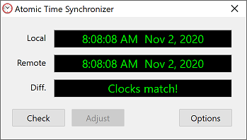 Atom Time Synchronizer Screenshot